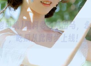 黑料老司机出马，永不迷路，吃瓜从此同步上线！